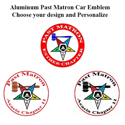 Custom Aluminum Past Matron Car Emblem
